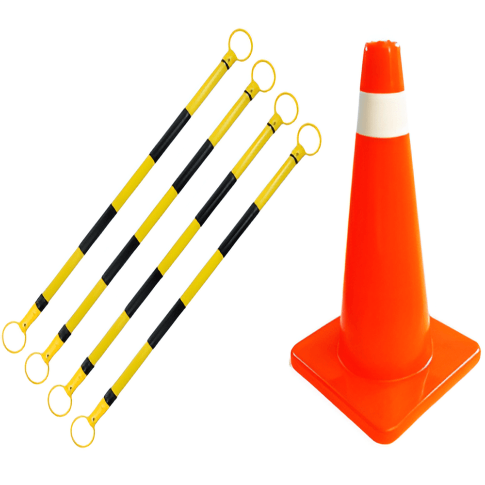 Cono de Seguridad y Barra Retractil